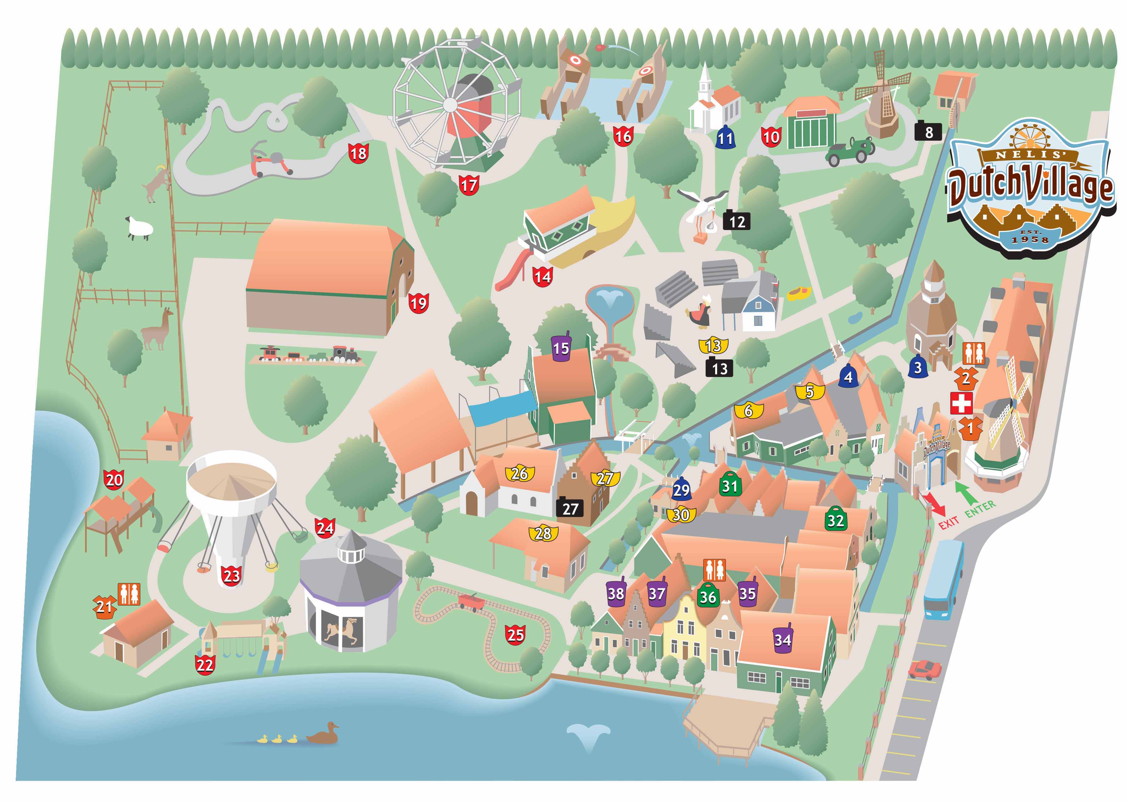 Nelis Dutch Village Holland Michigan Map