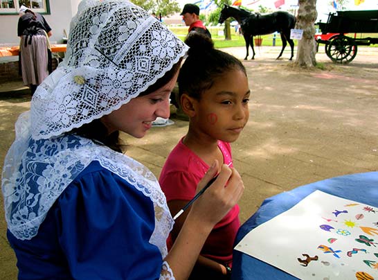 Face-painting at Dutch Village in Holland, Michigan