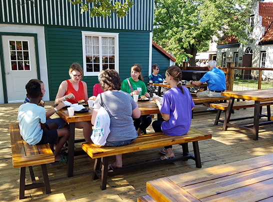 Dutch Village builds a deck for events