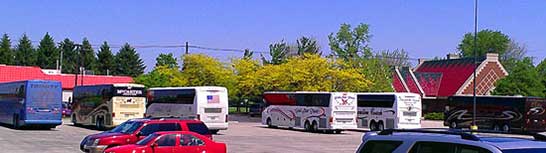 Ample Tour Bus Parking at Dutch Village in Holland MI