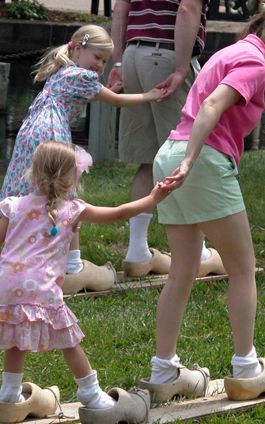 Family games at Dutch Village in Holland Michigan